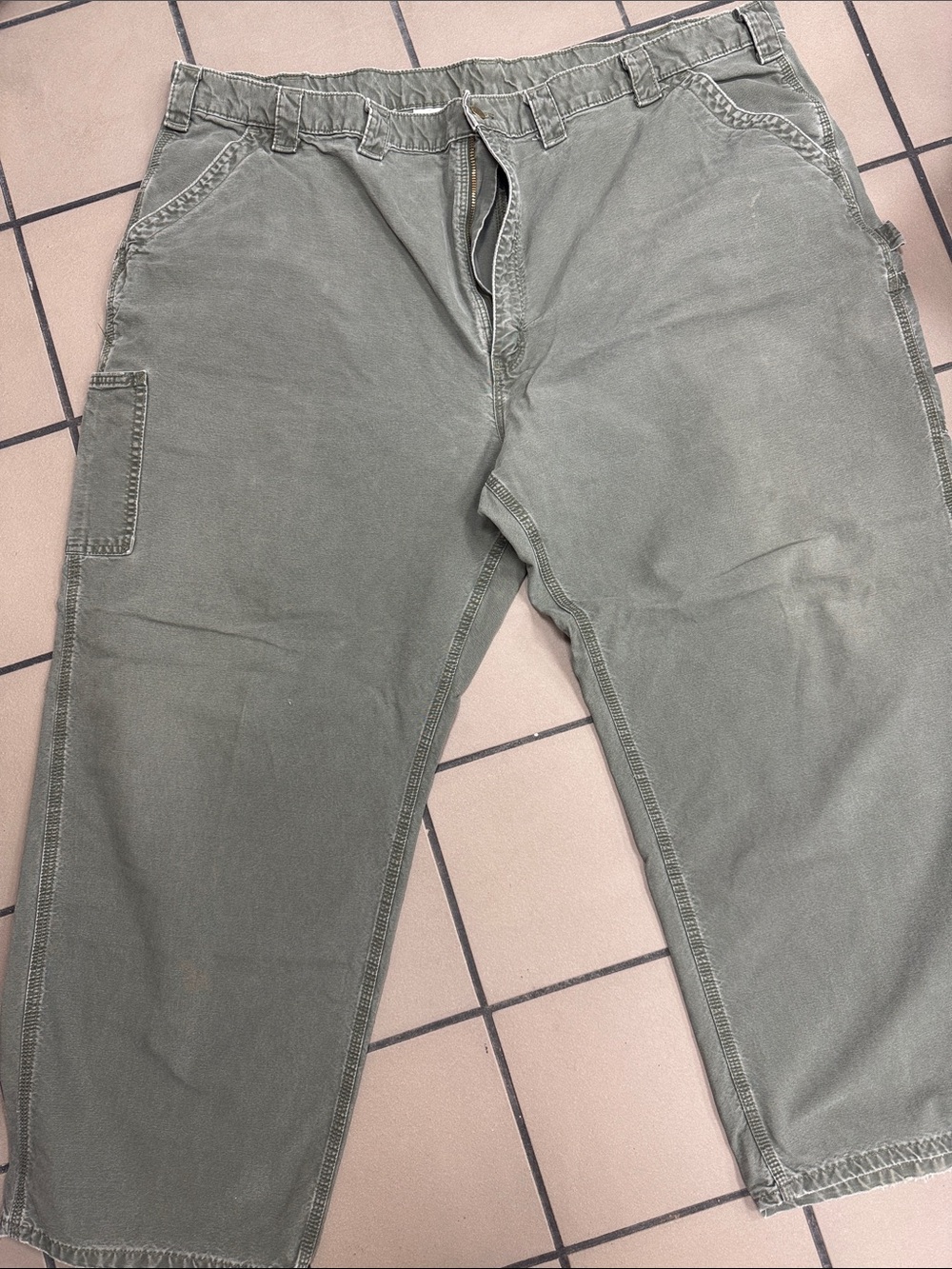Carhartt Olive Green Cargo Work Pants
